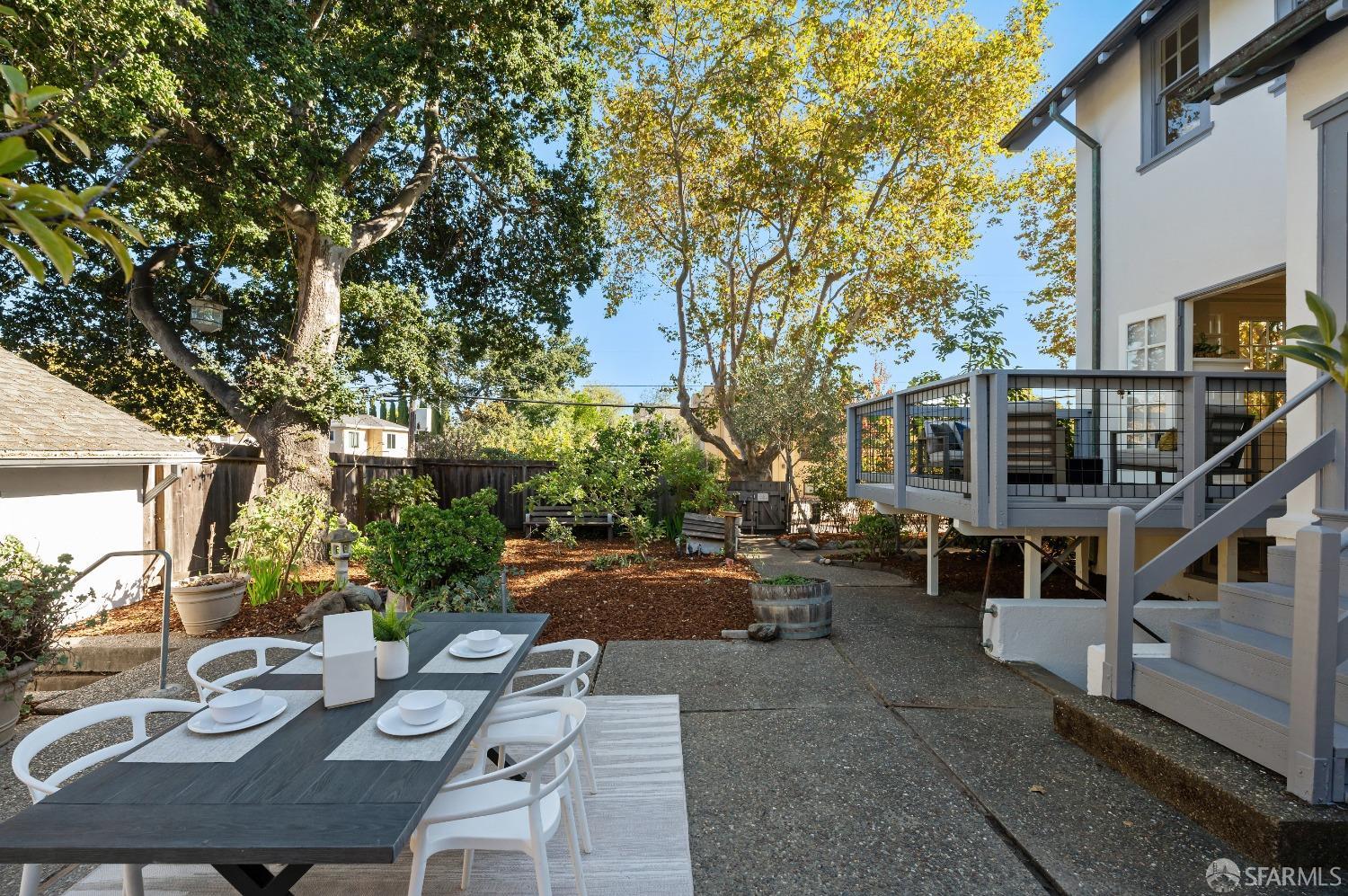 1616 Adeline Drive Burlingame, CA 94010 - Photo 53 of 67 a view of a patio with couches table and chairs and potted plants