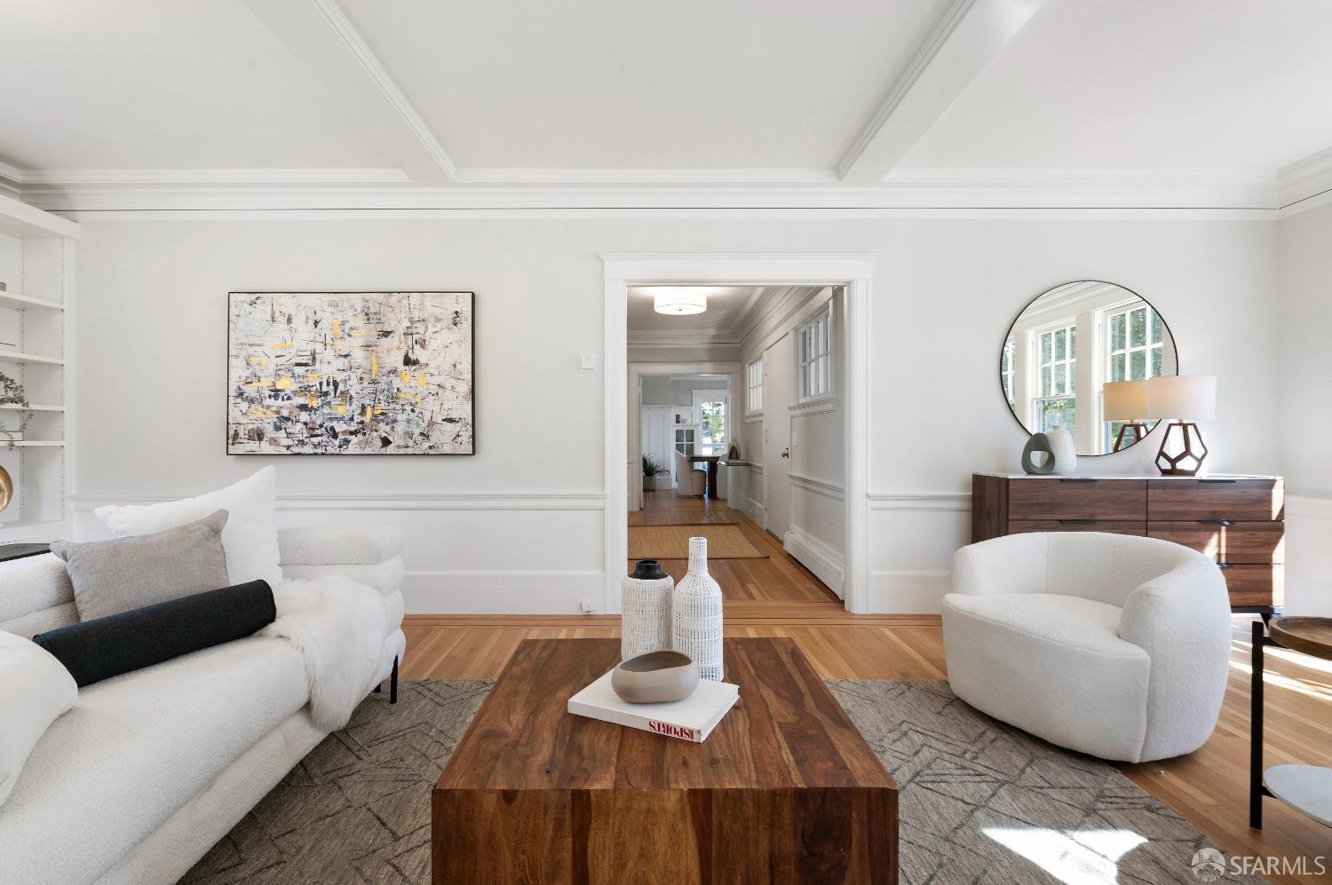 1616 Adeline Drive Burlingame, CA 94010 - Photo 6 of 67 a living room with furniture and a wooden floor