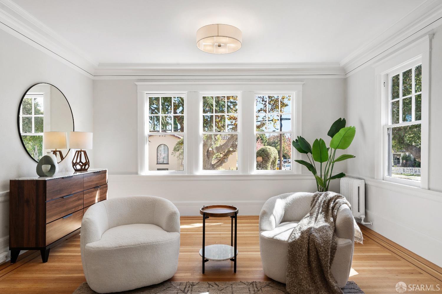 1616 Adeline Drive Burlingame, CA 94010 - Photo 8 of 67 a living room with furniture and a potted plant