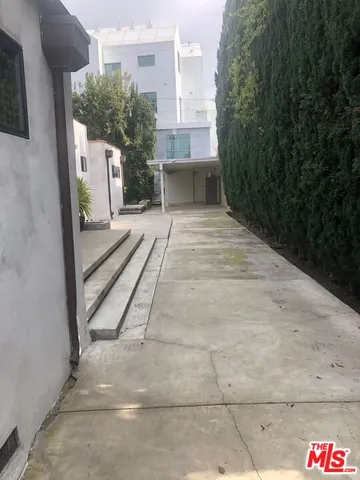a potted plant sitting on the side of a building