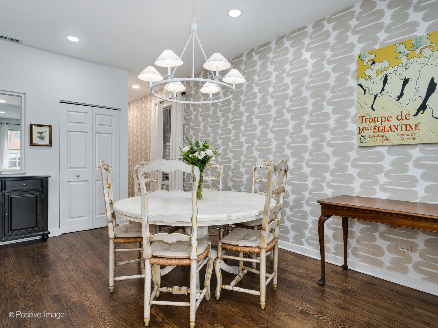1349 West Fillmore Street, Unit B Chicago, IL 60607 - Photo 6 of 19 a dining room with furniture and wooden floor
