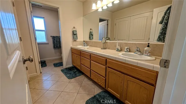 a view of a garden with a patio