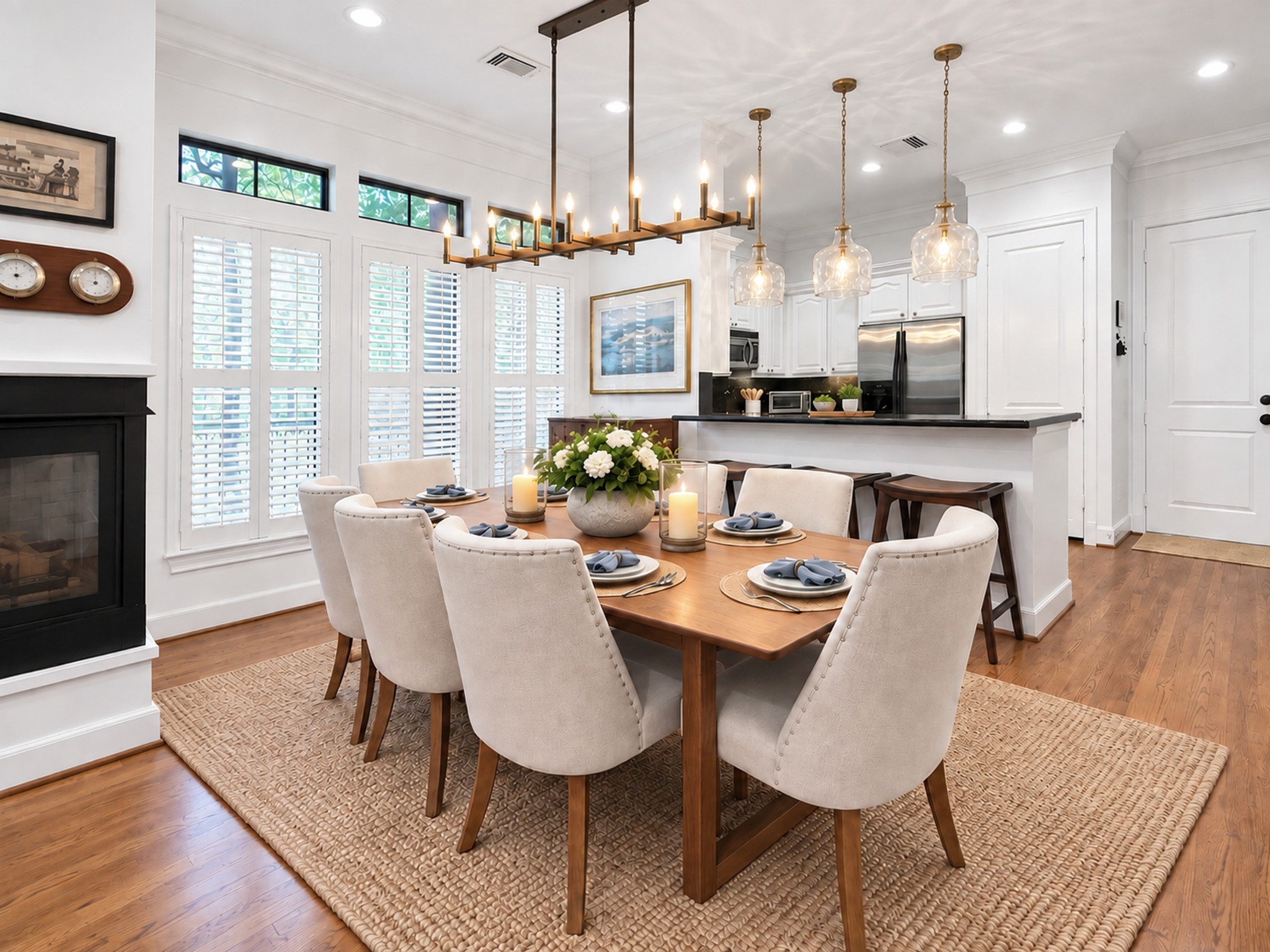 54 Riva Row The Woodlands, TX 77380 - Photo 8 of 50 This generous Dining Room offers plenty of room for a large crowd.
