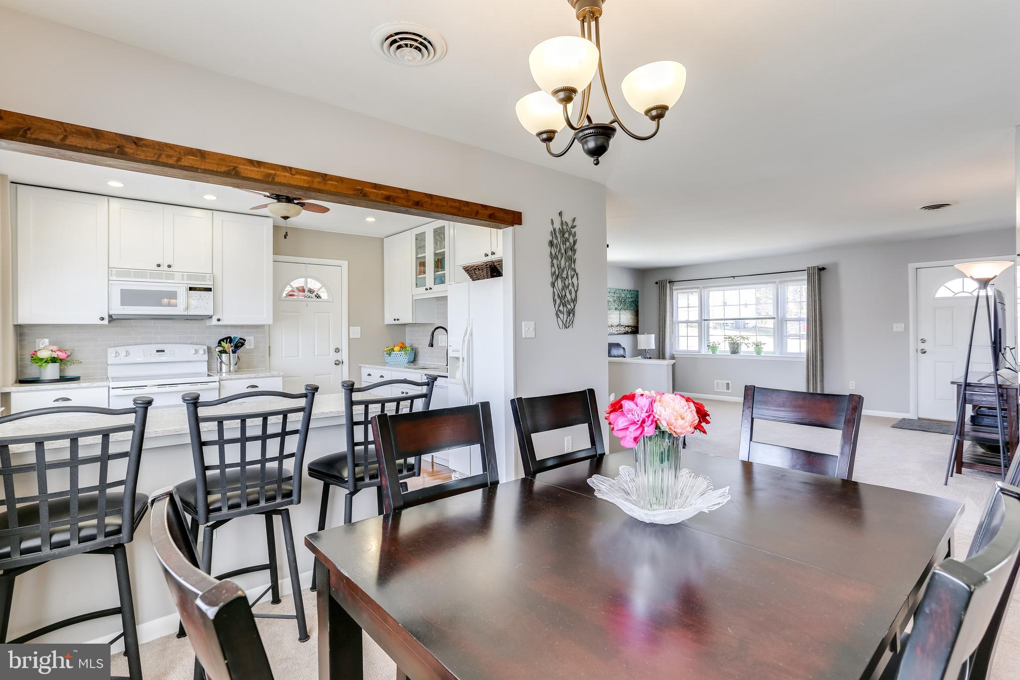 6003 Burnt Oak Road Catonsville, MD 21228 - Photo 7 of 28 Dining room through to kitchen
