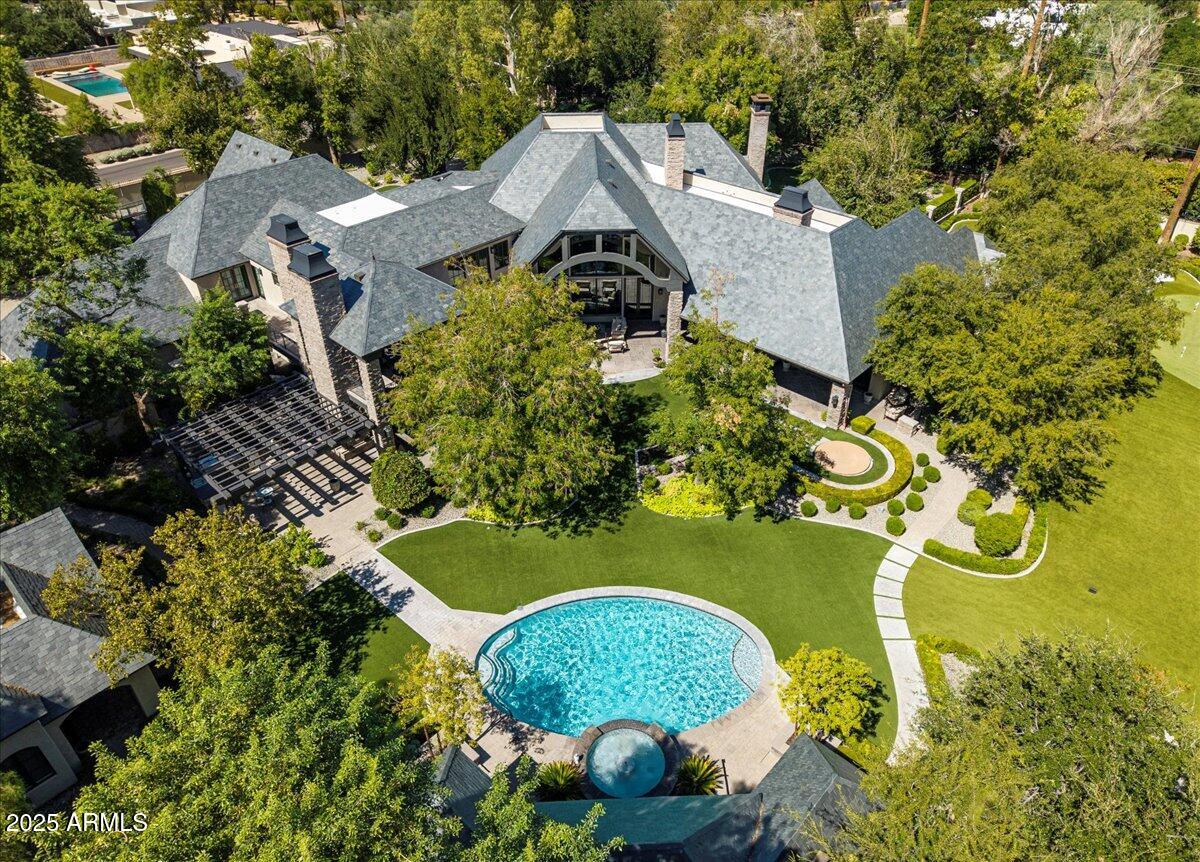 2205 East Colter Street Phoenix, AZ 85016 - Photo 51 of 59 an aerial view of a house with yard swimming pool and outdoor seating