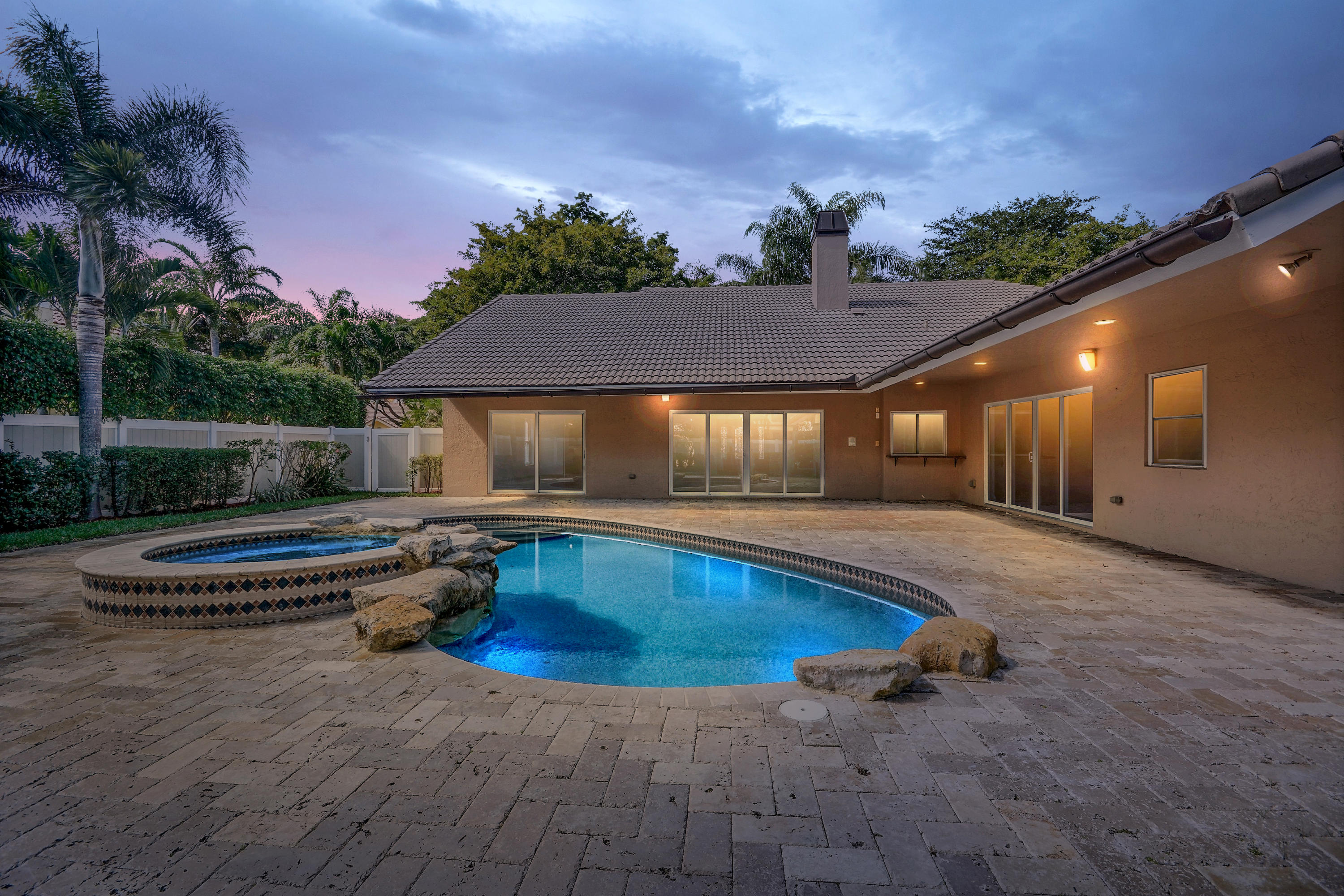 2900 Northwest 25th Terrace Boca Raton, FL 33434 - Photo 8 of 23 Pool at Dusk