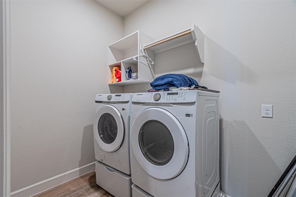 116 Derrett Lane Rhome, TX 76078 - Photo 22 of 30 a utility room with dryer and washer
