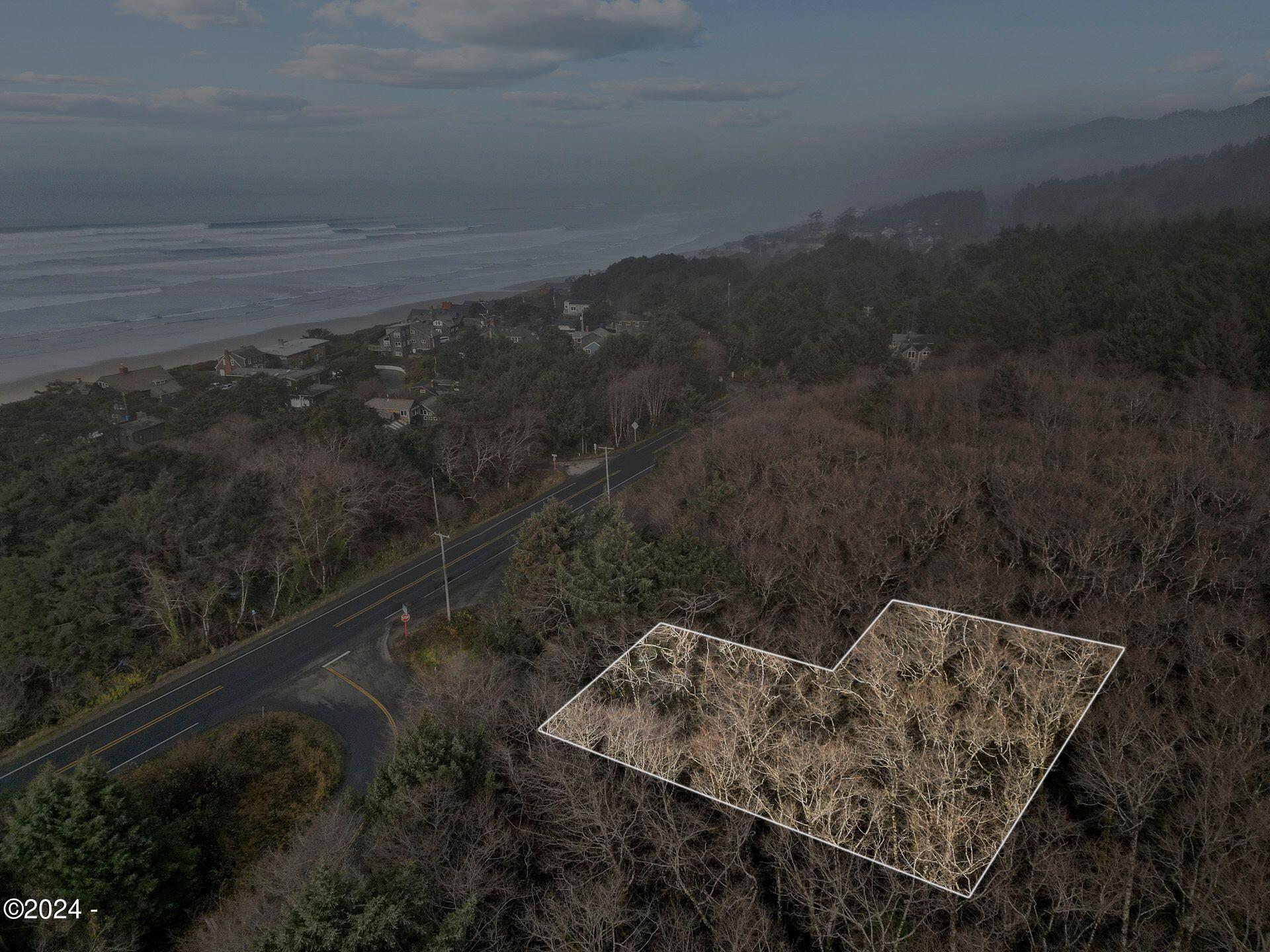 8500 East Beach Road Arch Cape, OR 97102 - Photo 6 of 19 Drone- NW Facing Highlighted Lot