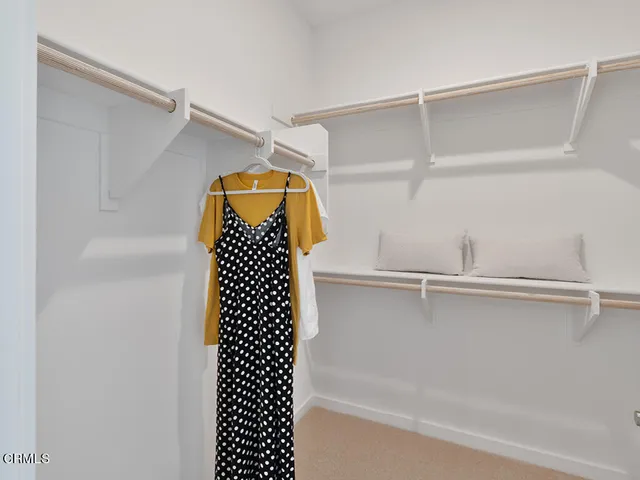 a close view of closet