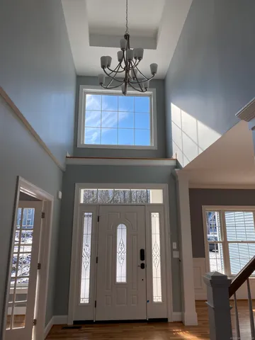 a front view of a house with entryway