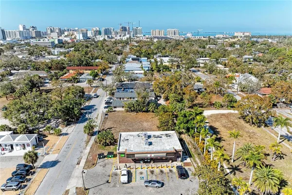 an aerial view of multiple house