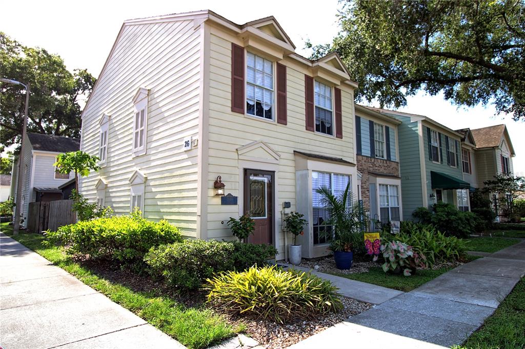 a front view of a house