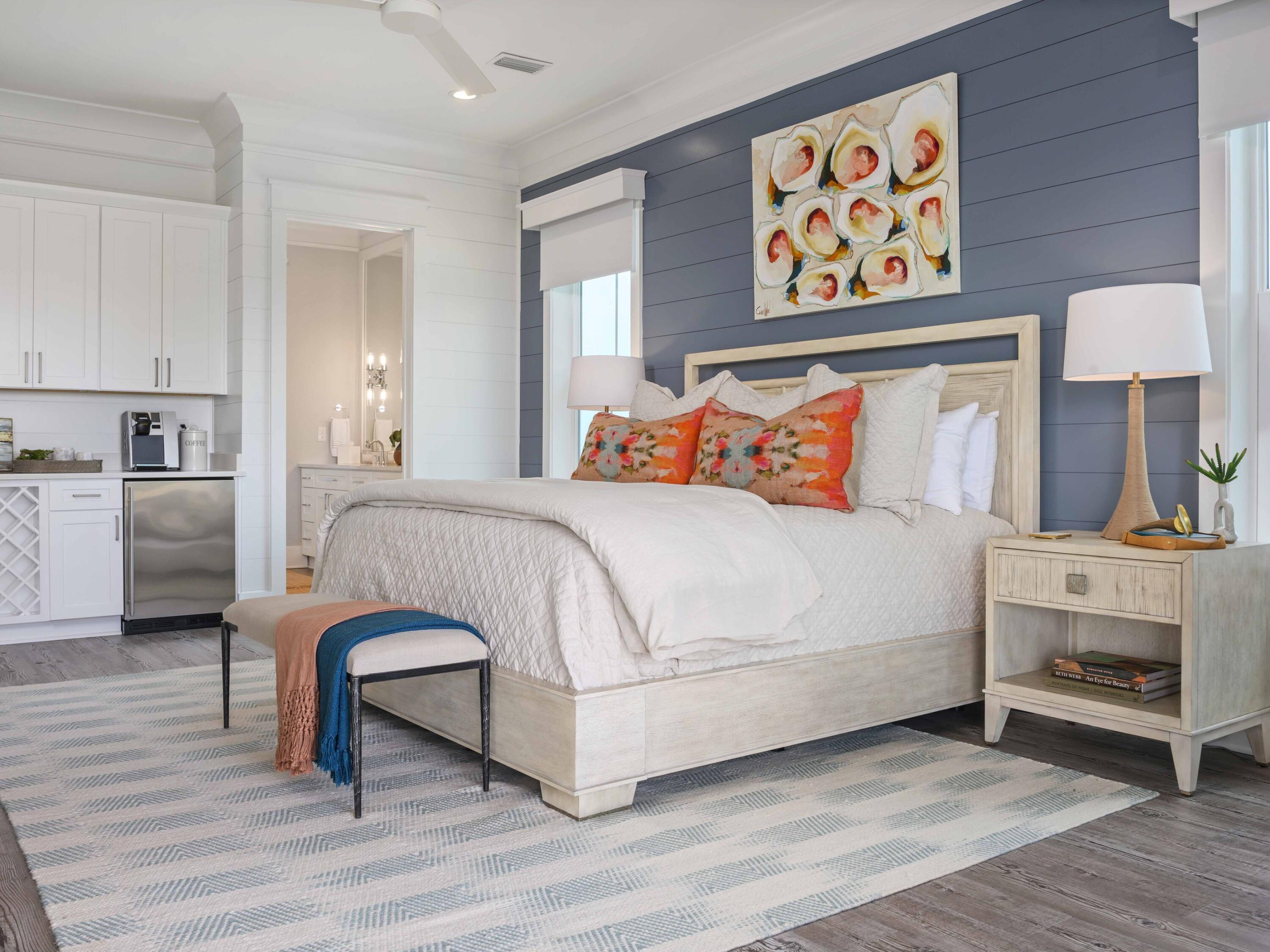 102 Overlook Circle Miramar Beach, FL 32550 - Photo 25 of 38 a bedroom with a bed and a chandelier