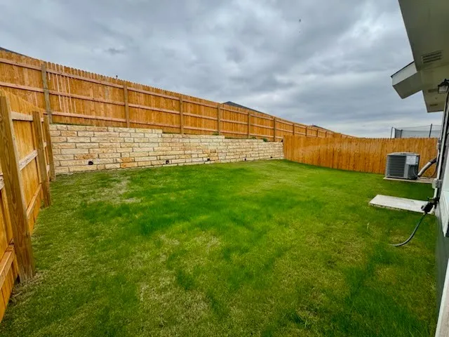 a view of an ocean with a big yard