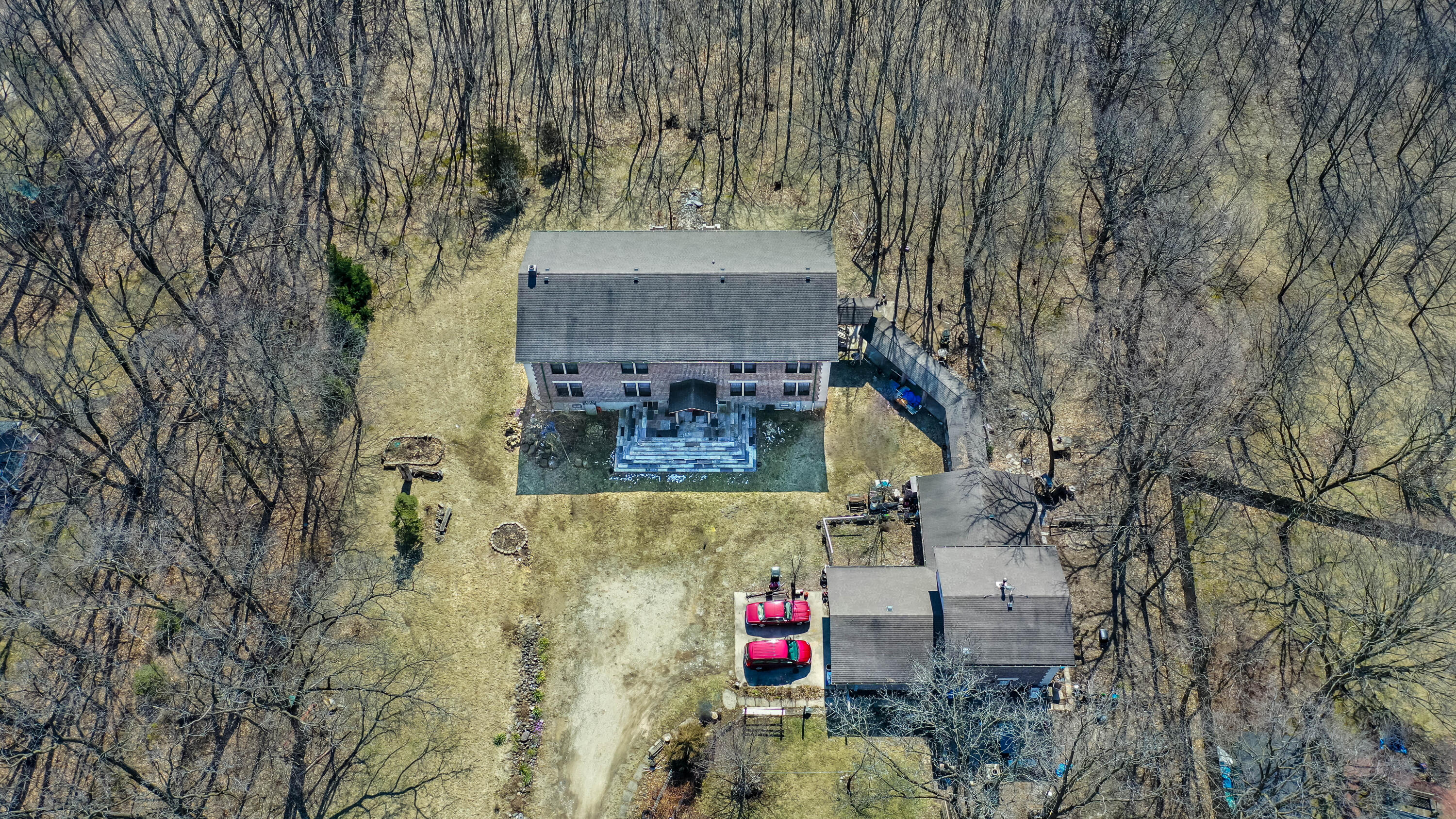 Front of Main house and carriage house