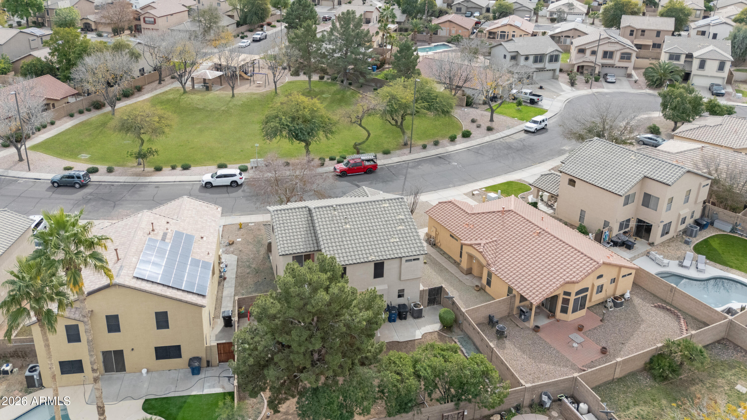 1810 East Milky Way Gilbert, AZ 85295 - Photo 42 of 46 an aerial view of a house with outdoor space