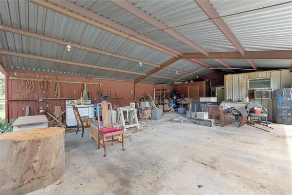 a room with musical instruments