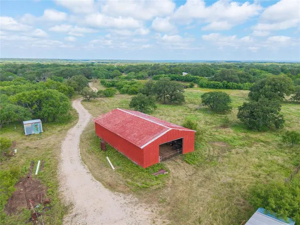 a view of a lake from a yard
