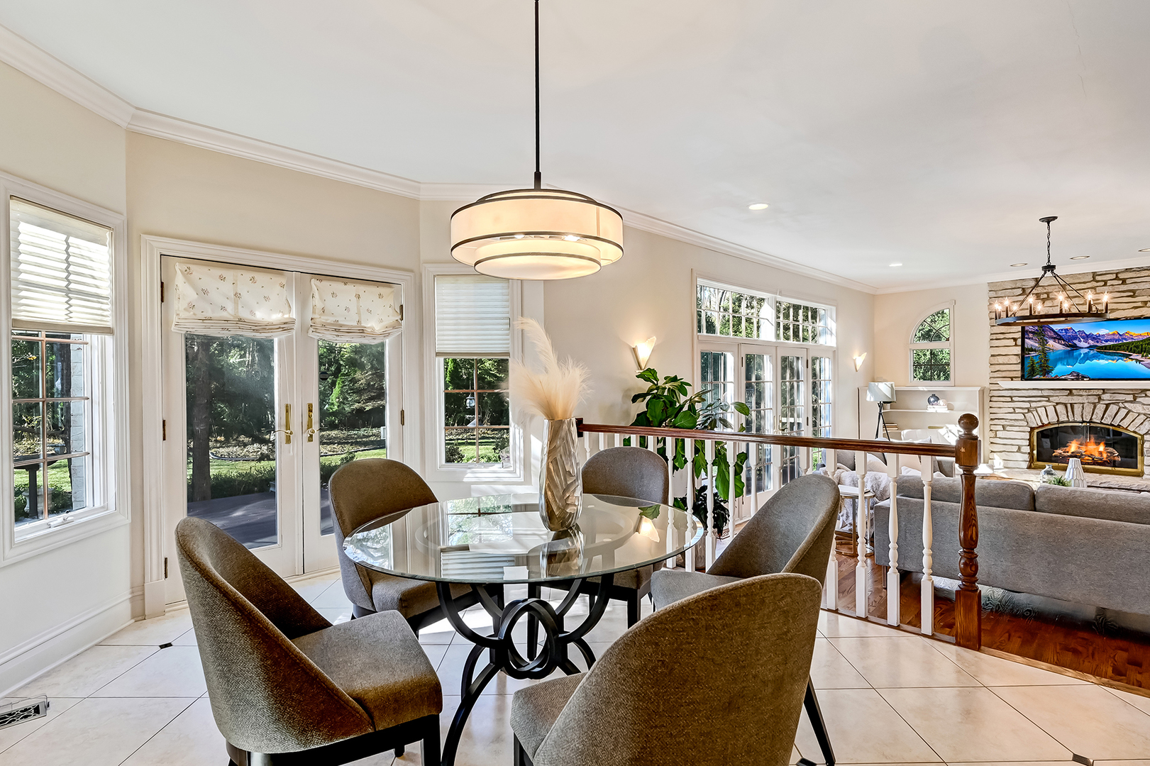 540 Ridgemoor Drive Willowbrook, IL 60527 - Photo 14 of 62 a view of a dining room with furniture window and outside view