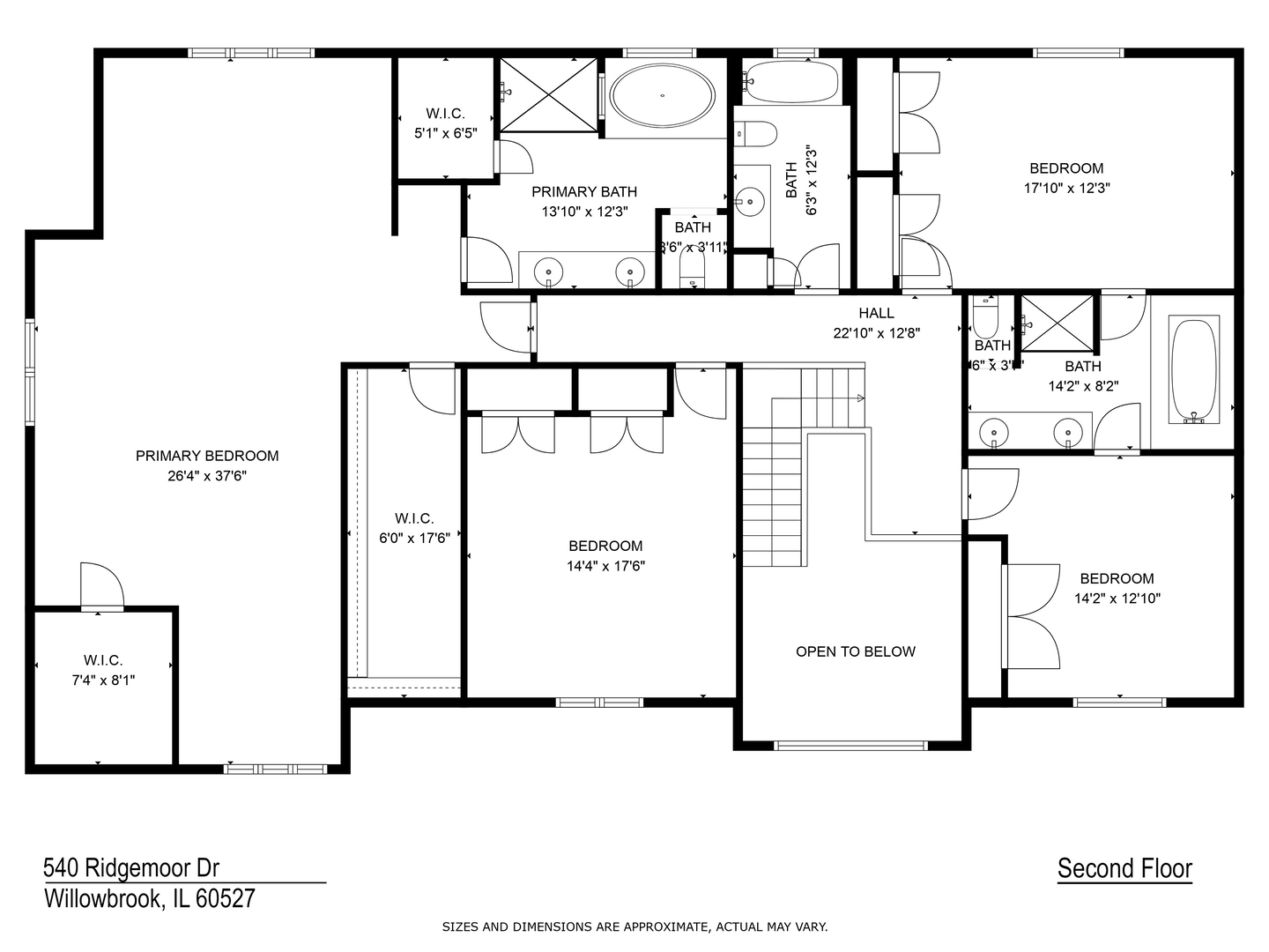 540 Ridgemoor Drive Willowbrook, IL 60527 - Photo 35 of 62 a picture of a floor plan