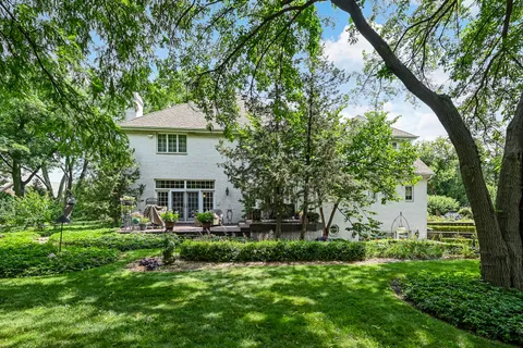 a bathroom with a yard