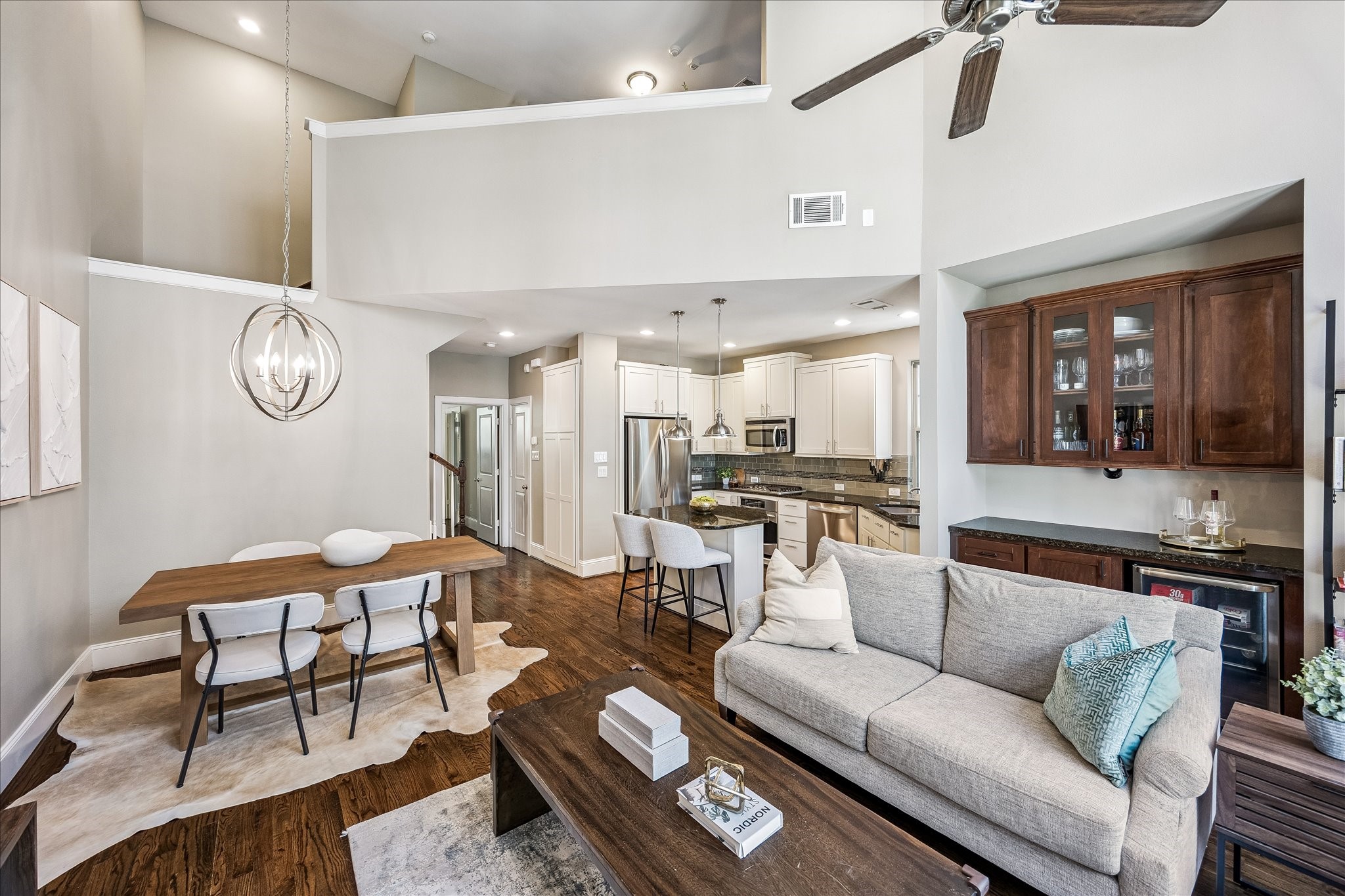 766 Nicholson Street Houston, TX 77007 - Photo 6 of 27 Open-concept living and dining make this home ideal for everyday living and entertaining.