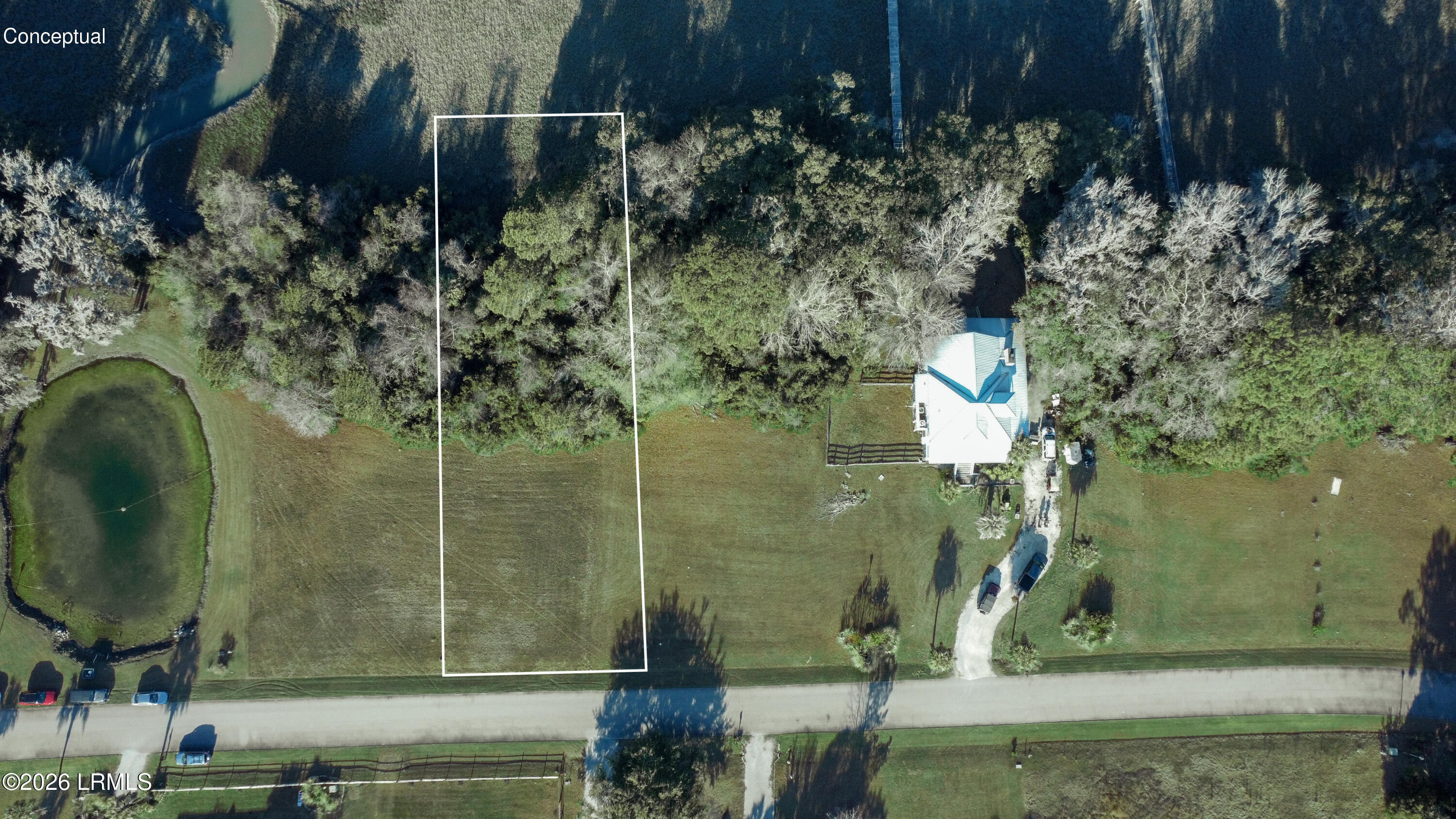 34 Bermuda Inlet Drive St. Helena Island, SC 29920 - Photo 7 of 24 C Aerial View w Bounds