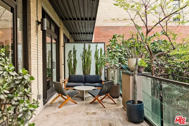 a house view with a seating space