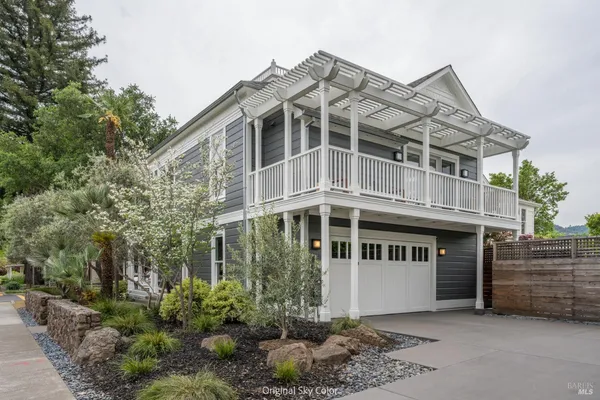 a view of a balcony with an outdoor space