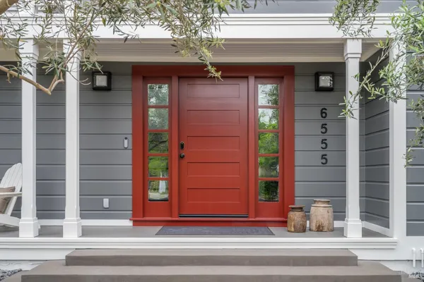 a view of a entryway door of the house
