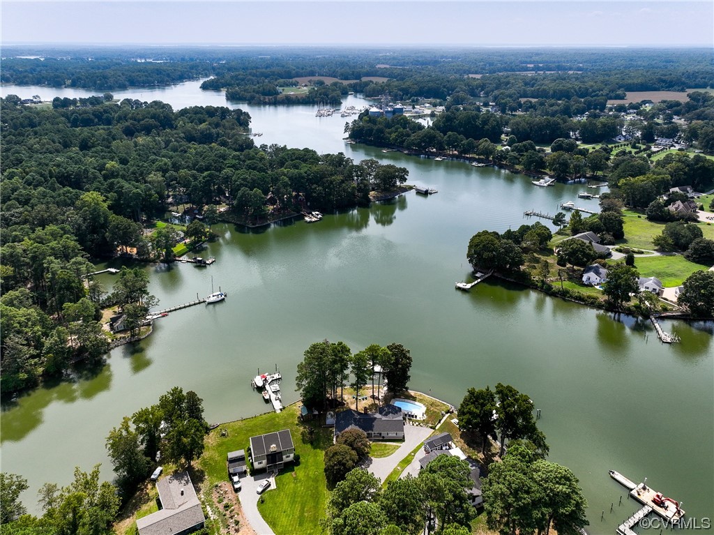 20 South Sioux Road Kilmarnock, VA 22482 - Photo 45 of 46 an aerial view of lake and residential houses with outdoor space