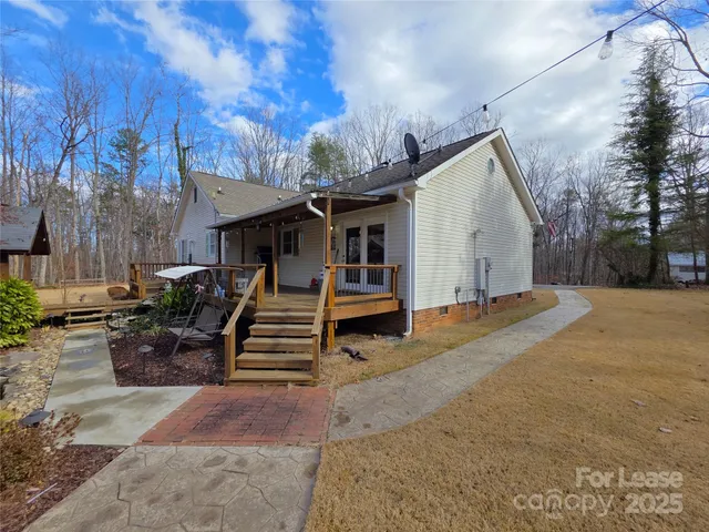 a view of a house with a patio