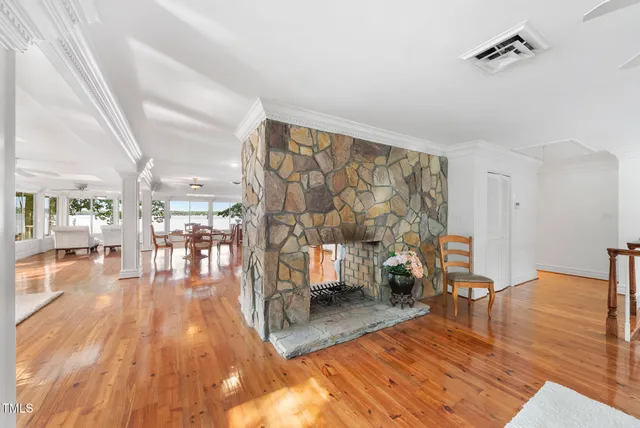 a view of a chair and tables in the roof