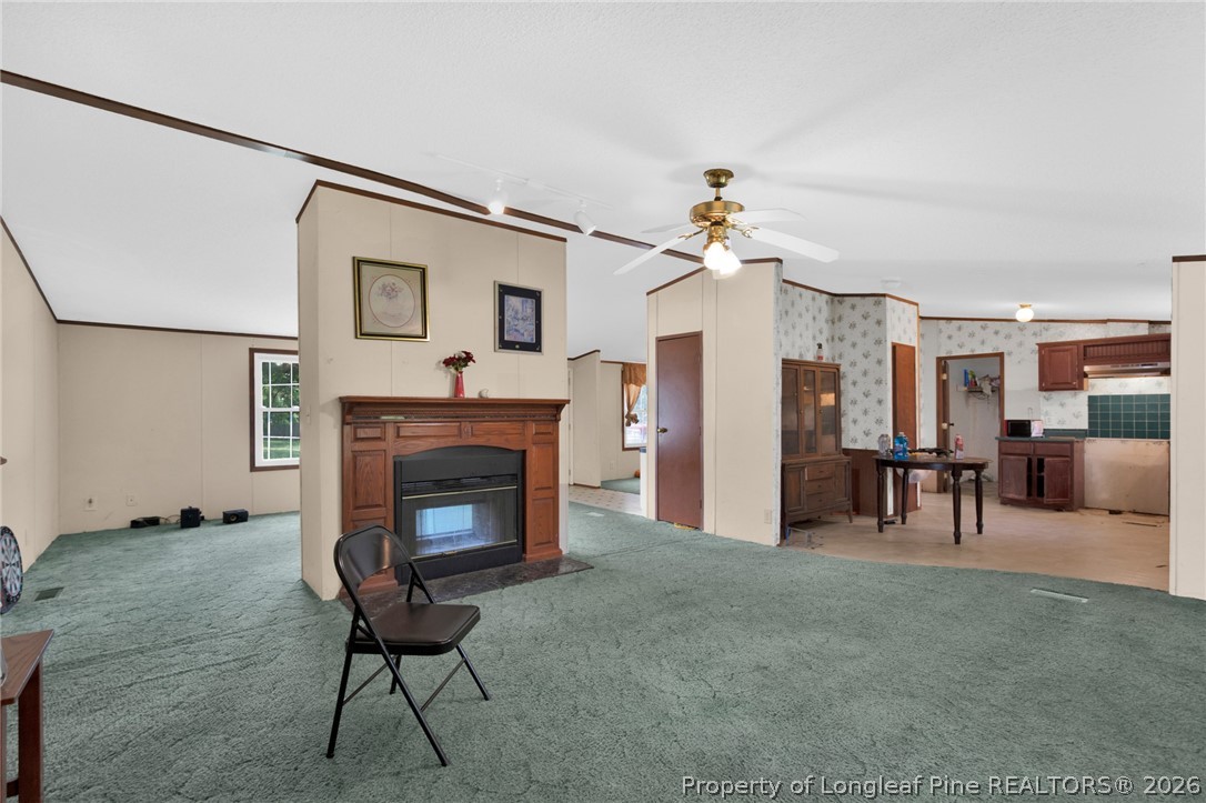 4705 Hickory Ridge Road Parkton, NC 28371 - Photo 13 of 37 a living room with furniture and a fireplace