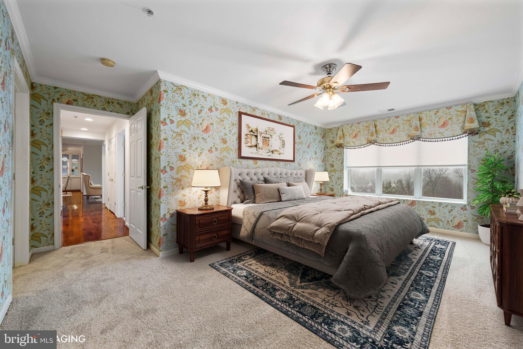 12246 Roundwood Road, Unit 707 Lutherville-Timonium, MD 21093 - Photo 11 of 24 Virtual staged primary bedroom