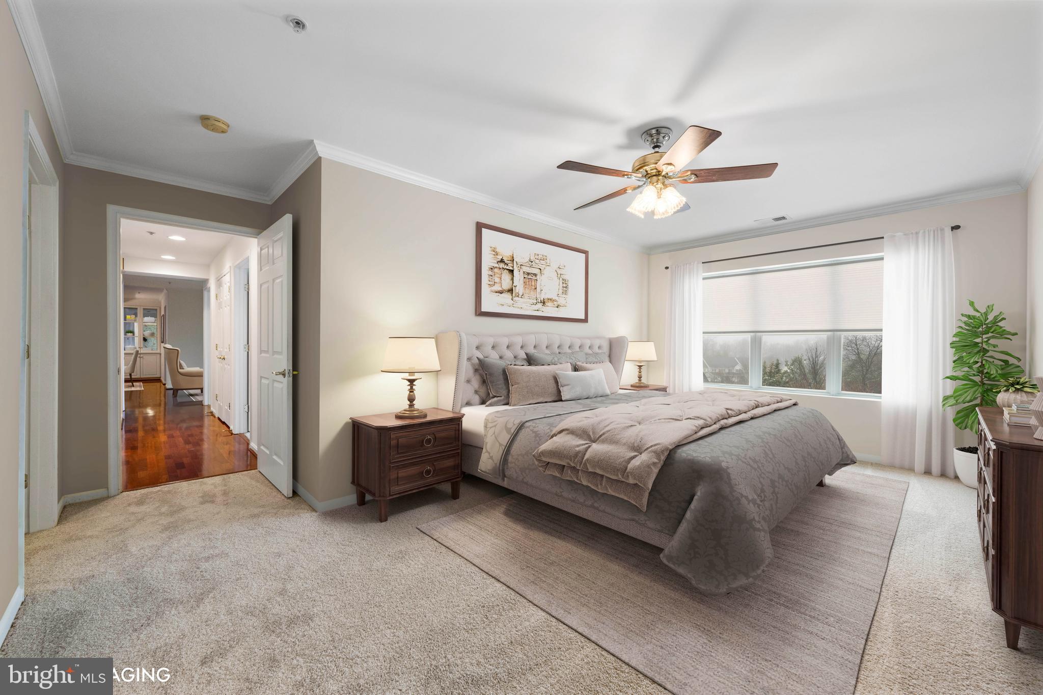 12246 Roundwood Road, Unit 707 Lutherville-Timonium, MD 21093 - Photo 12 of 24 Staged BR neutralized with virtual painting
