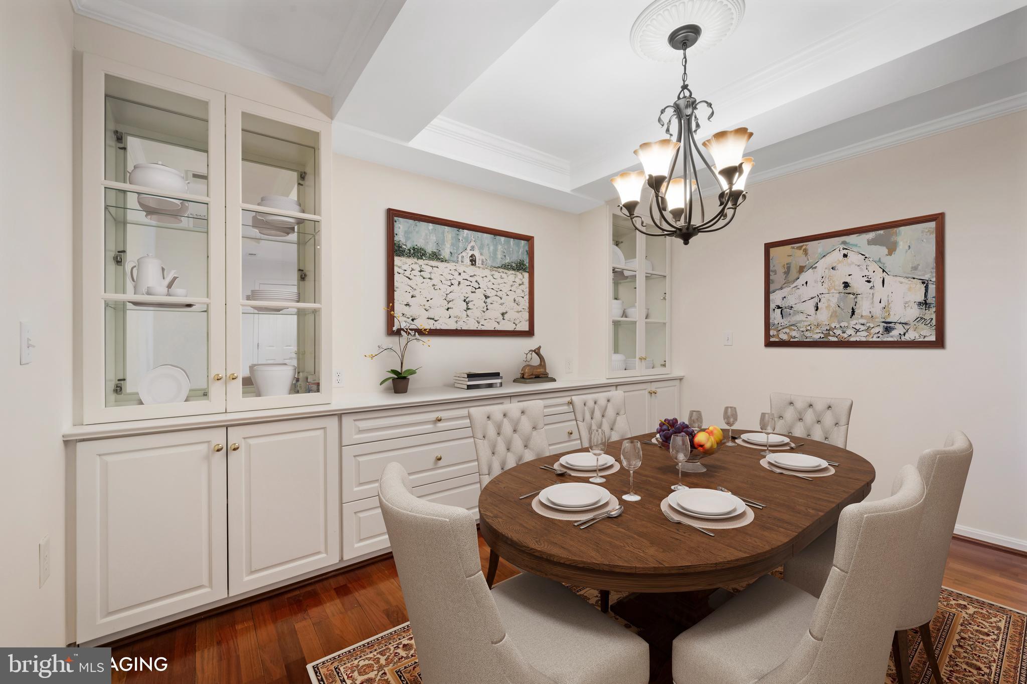 12246 Roundwood Road, Unit 707 Lutherville-Timonium, MD 21093 - Photo 3 of 24 Virtual staged Dining room