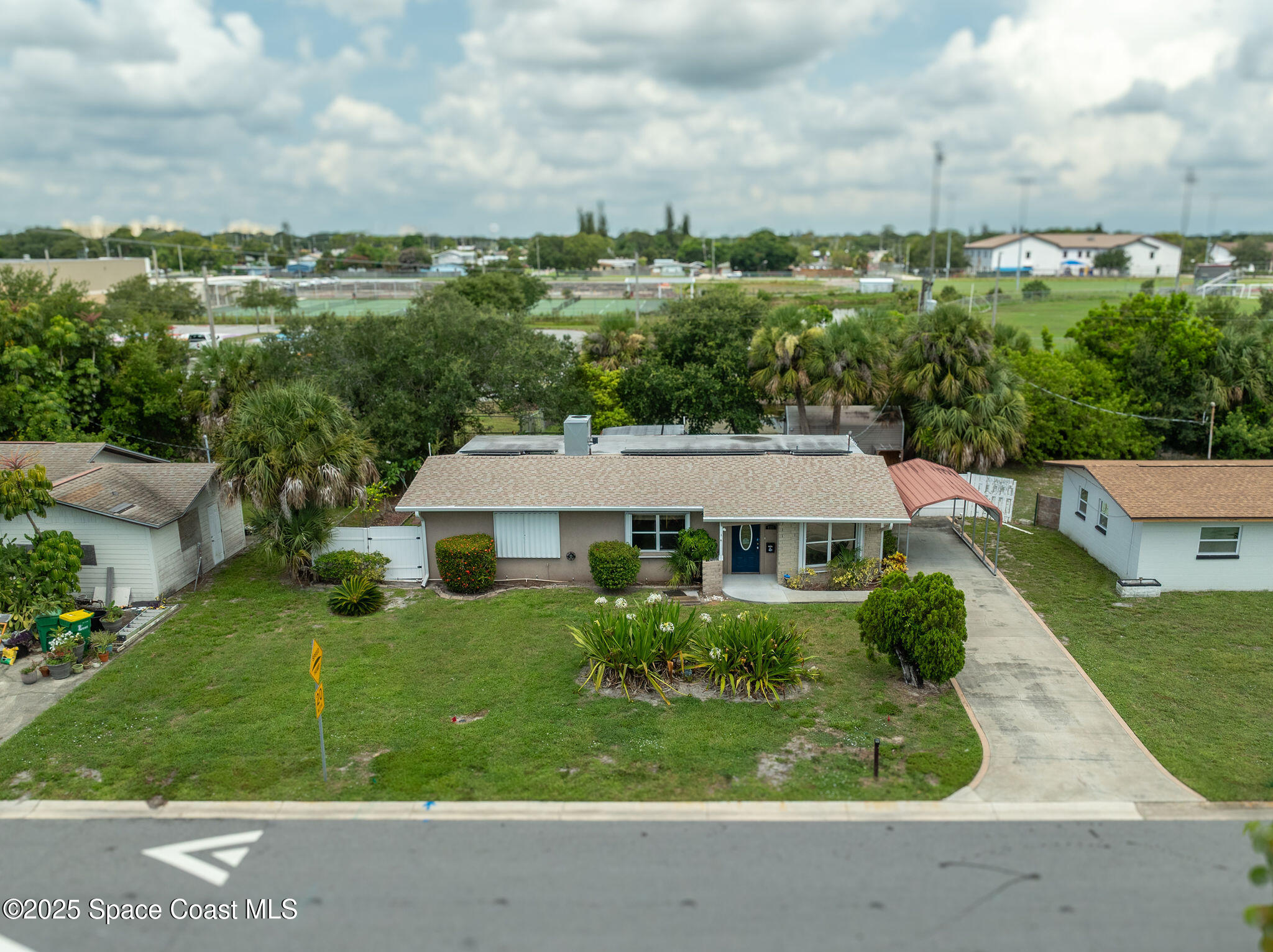421 4th Street Merritt Island, FL 32953 - Photo 53 of 61 Front of Home Aerial View