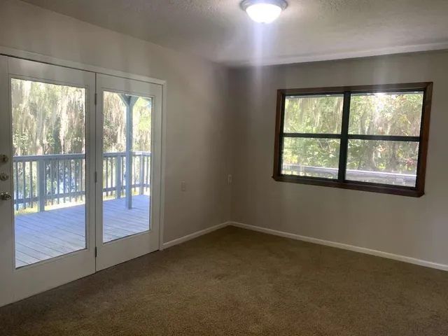 an empty room with a window