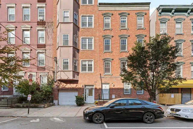a car parked in front of a building