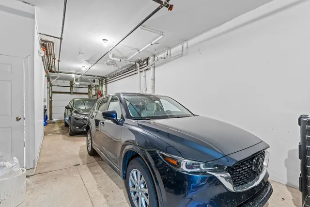 a picture of a bench in a white building