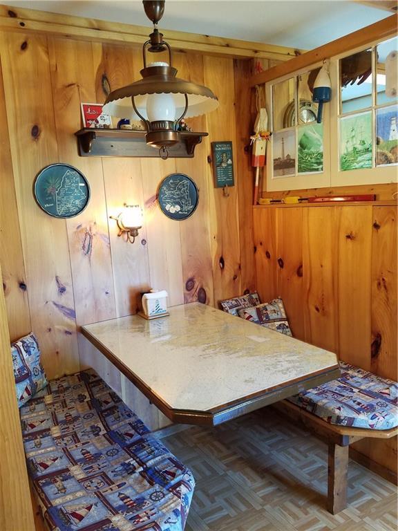 40 Middle Road Boothbay Harbor, ME 04538 - Photo 5 of 21 Eat-in booth and vinyl parquet flooring