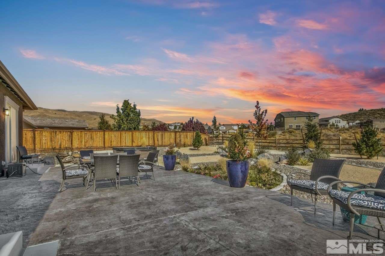 2010 Back Nine Trail Reno, NV 89523 - Photo 21 of 25 a view of a terrace with furniture and a garden