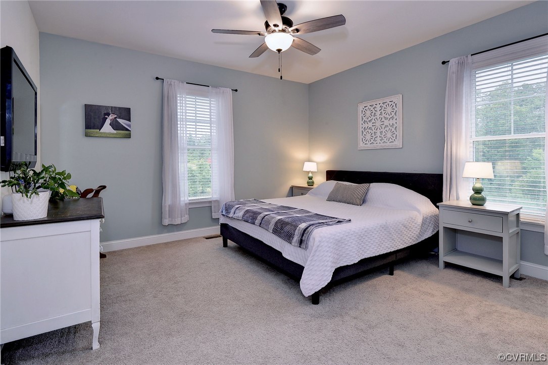 2970 Evergreen Road Providence Forge, VA 23140 - Photo 25 of 48 a bedroom with a bed and a potted plant