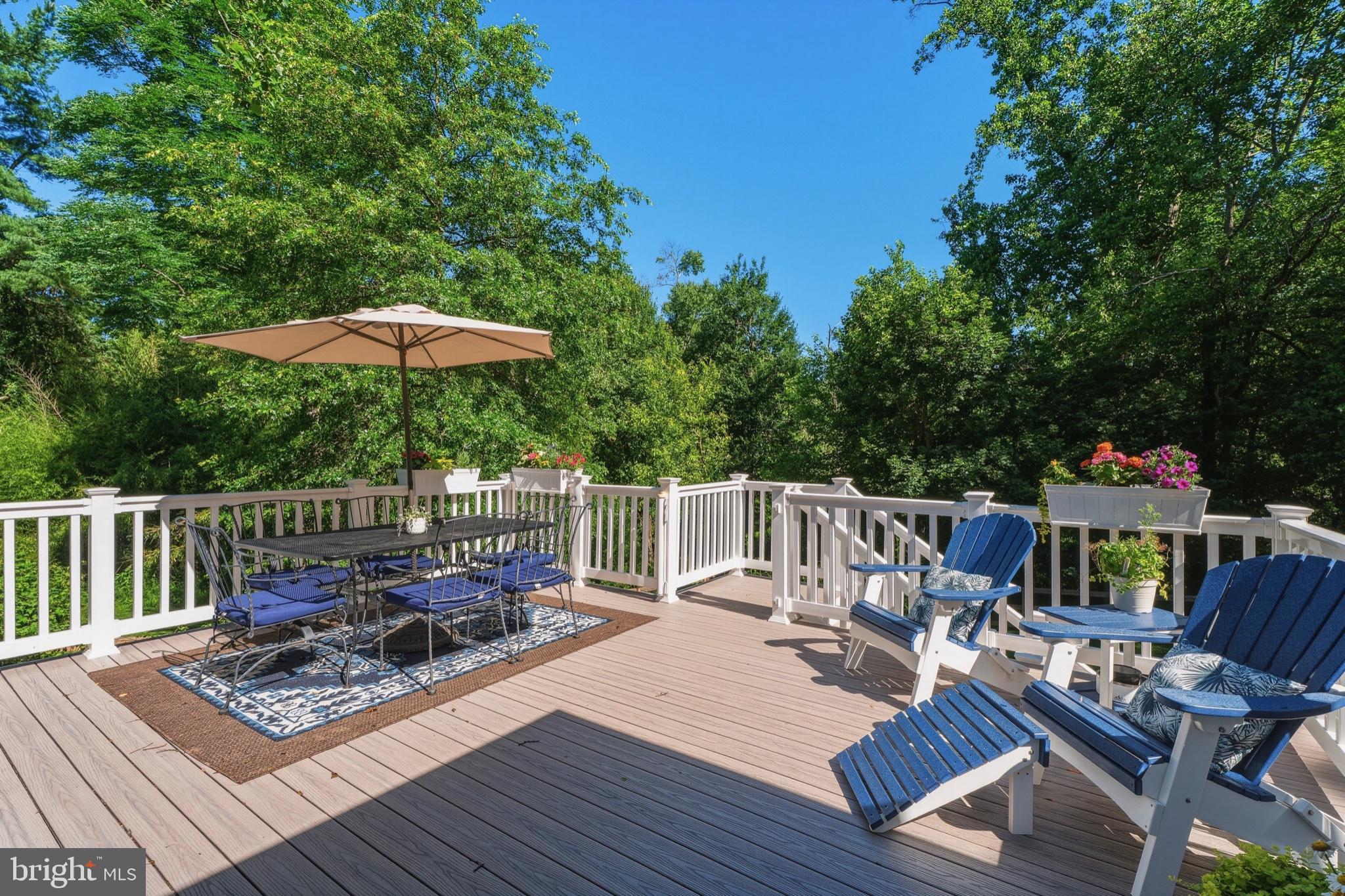 1102 Greenway Road Cockeysville, MD 21030 - Photo 31 of 47 Serene deck retreat surrounded by nature.