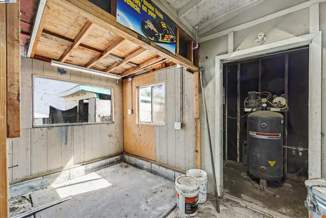 a view of a storage room