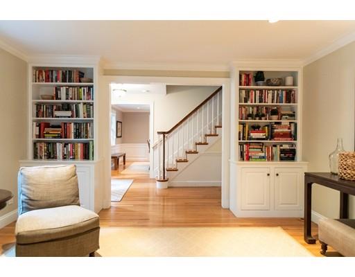 82 Bristol Road Wellesley, MA 02481 - Photo 10 of 26 a living room with furniture and a book shelf