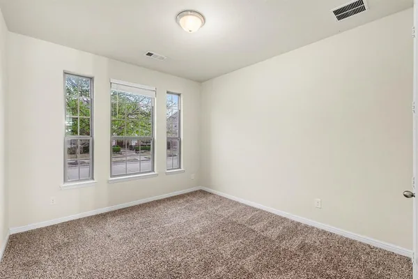 an empty room with a window