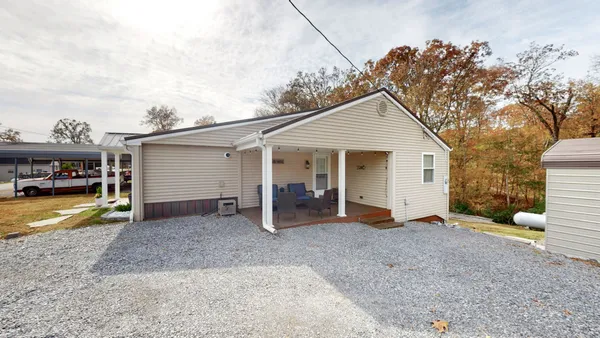 a view of a house with a outdoor space