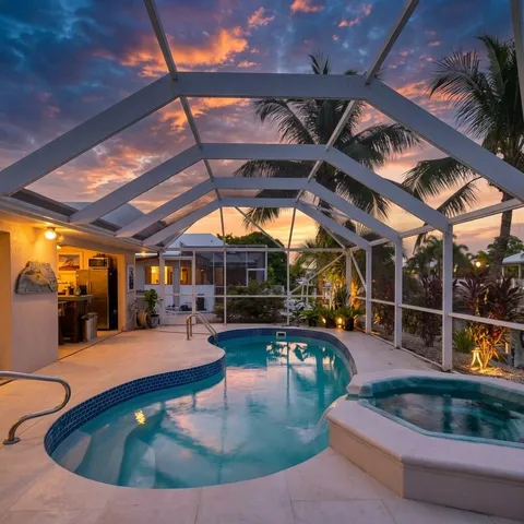 a city view with lots of flowers in it